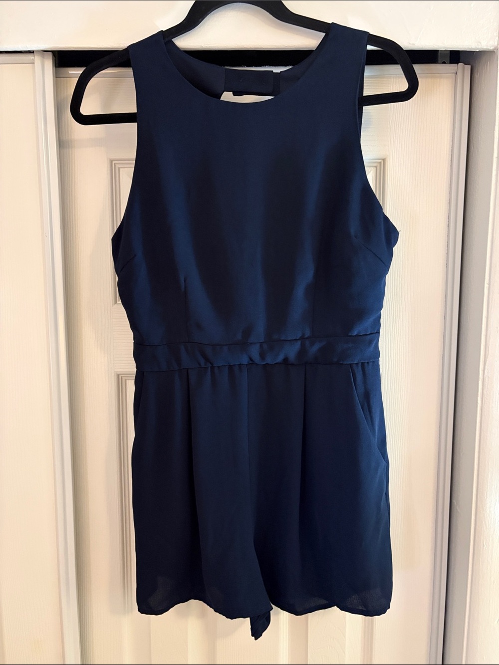 Sleeveless Navy Blue Romper